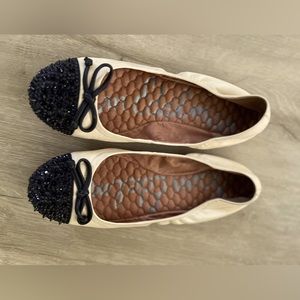 Sam Edelman ballet ivory and black shoes size 8.5.